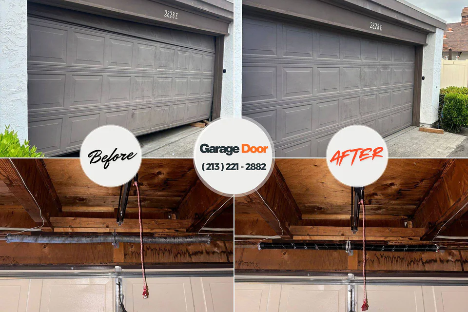 Before and after: garage door repair Indian Mountain Lake, PA